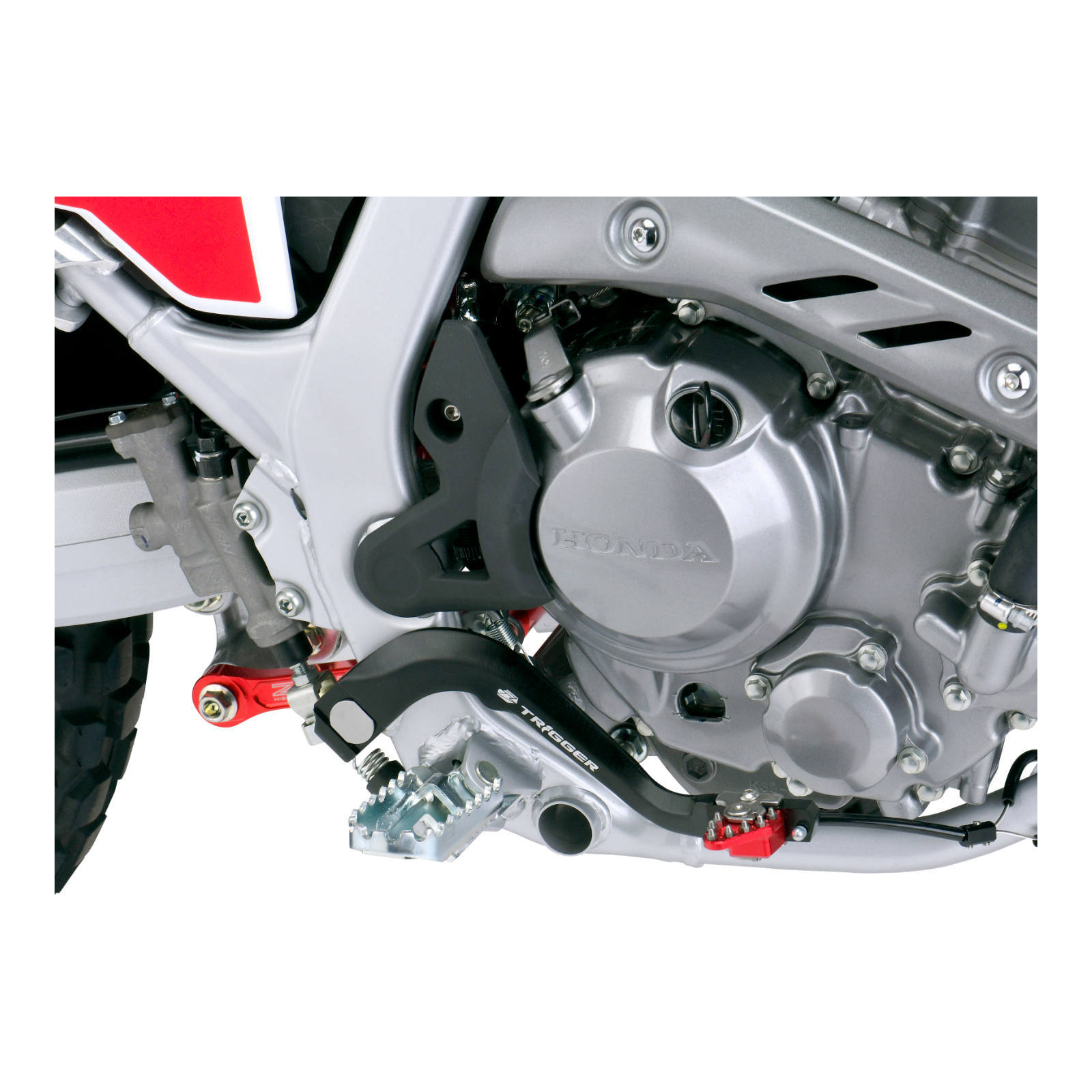 Zeta Trigger Brake Pedal CRF250/300L / Rally '21- Red - Image 2