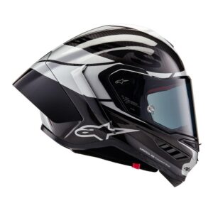 Alpinestars Supertech R10 Helmet Element Black Carbon/Silver/Black Gloss - Image 5
