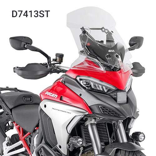 Givi Screen Clear 50x38cm 8cm Taller Ducati Mulstrada v4 '21
