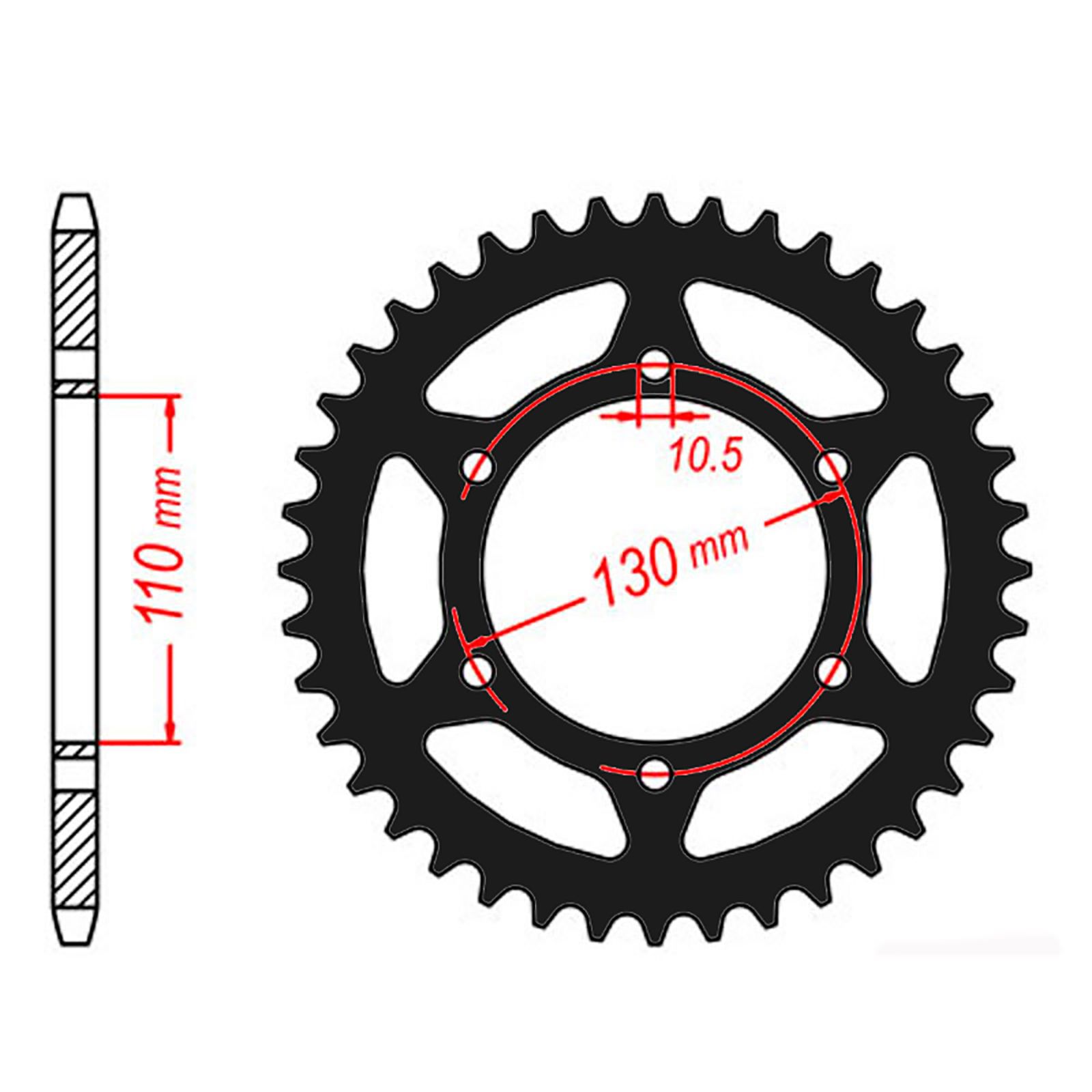 SPKT REAR ALLOY MTX ZERO BLK 486 45T #520 - Image 1