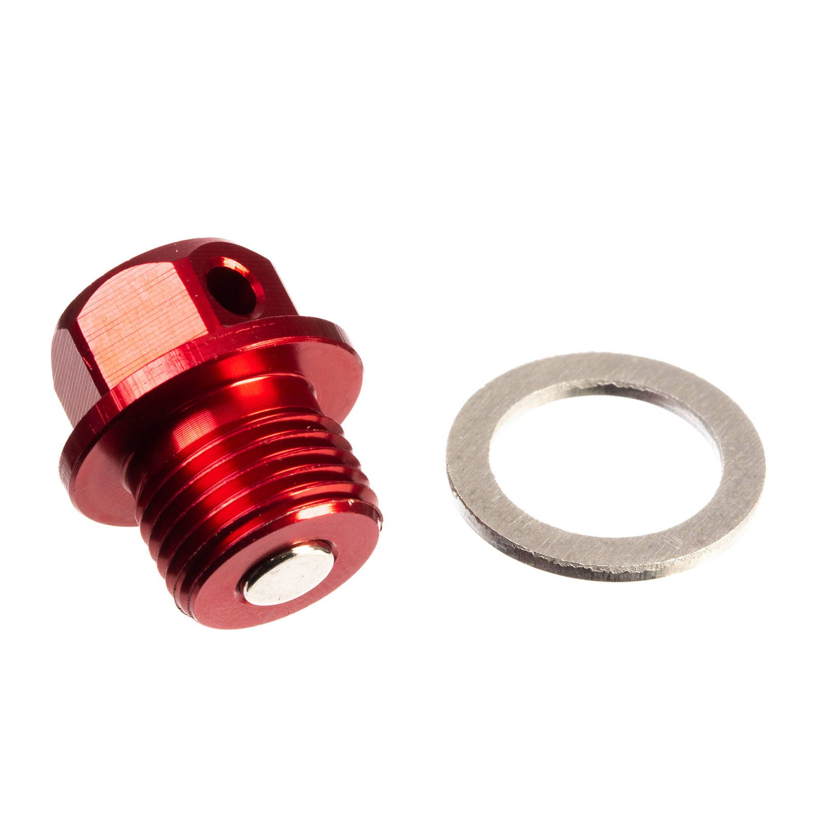 WHITES MAGNETIC SUMP PLUG RED M14 x 10 - P1.25 - Image 1
