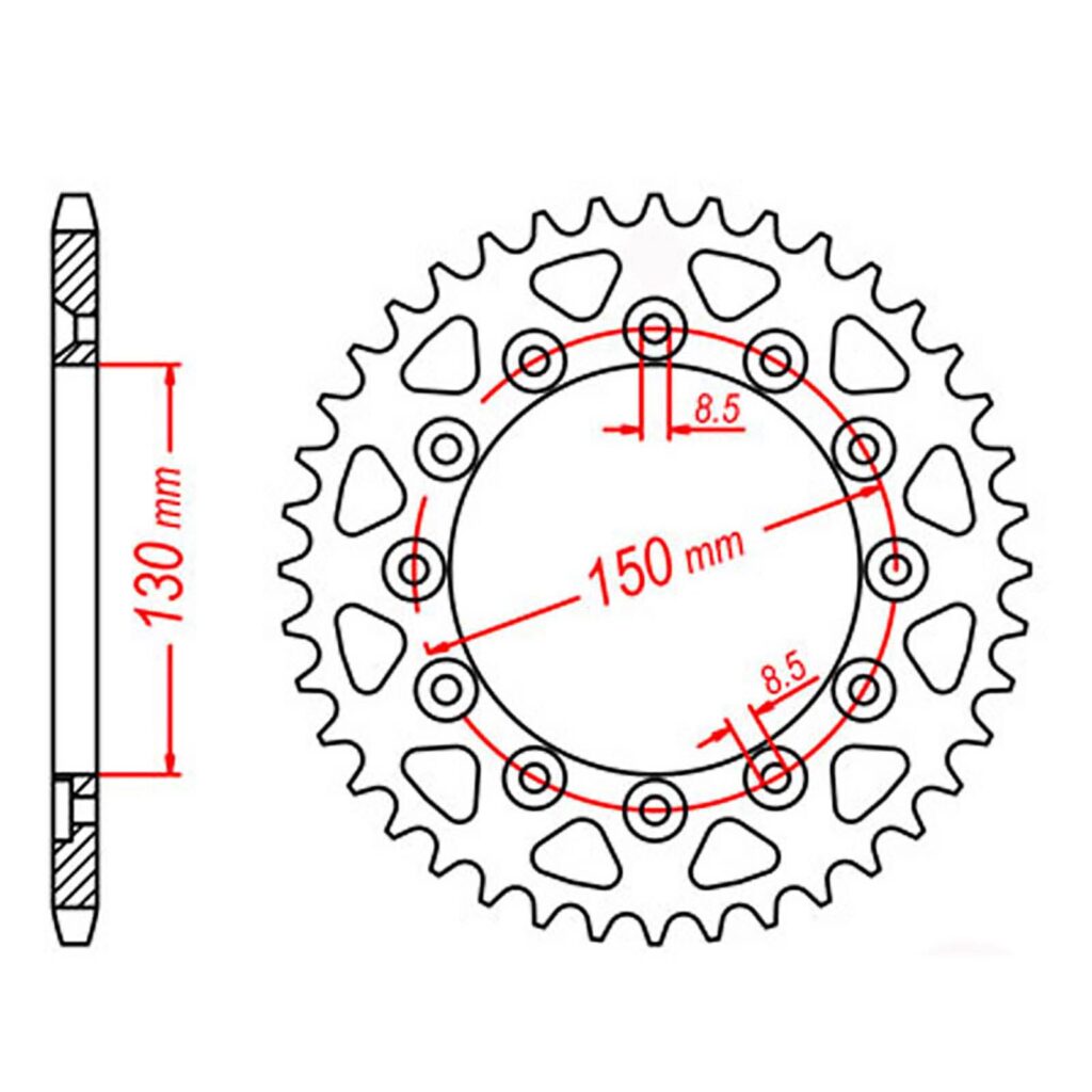 SPKT REAR OE STEEL 251 48T #520