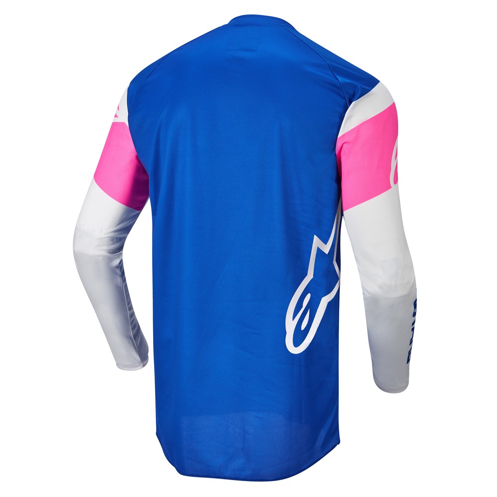 Alpinestars Fluid Tripple Blue/Off White/Pink Fluoro Motocross Jersey