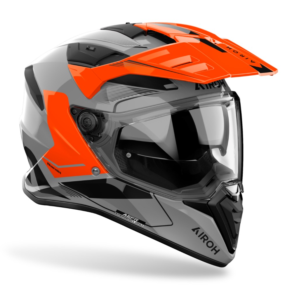 Airoh Bandit Tune Adventure Helmet Orange Gloss
