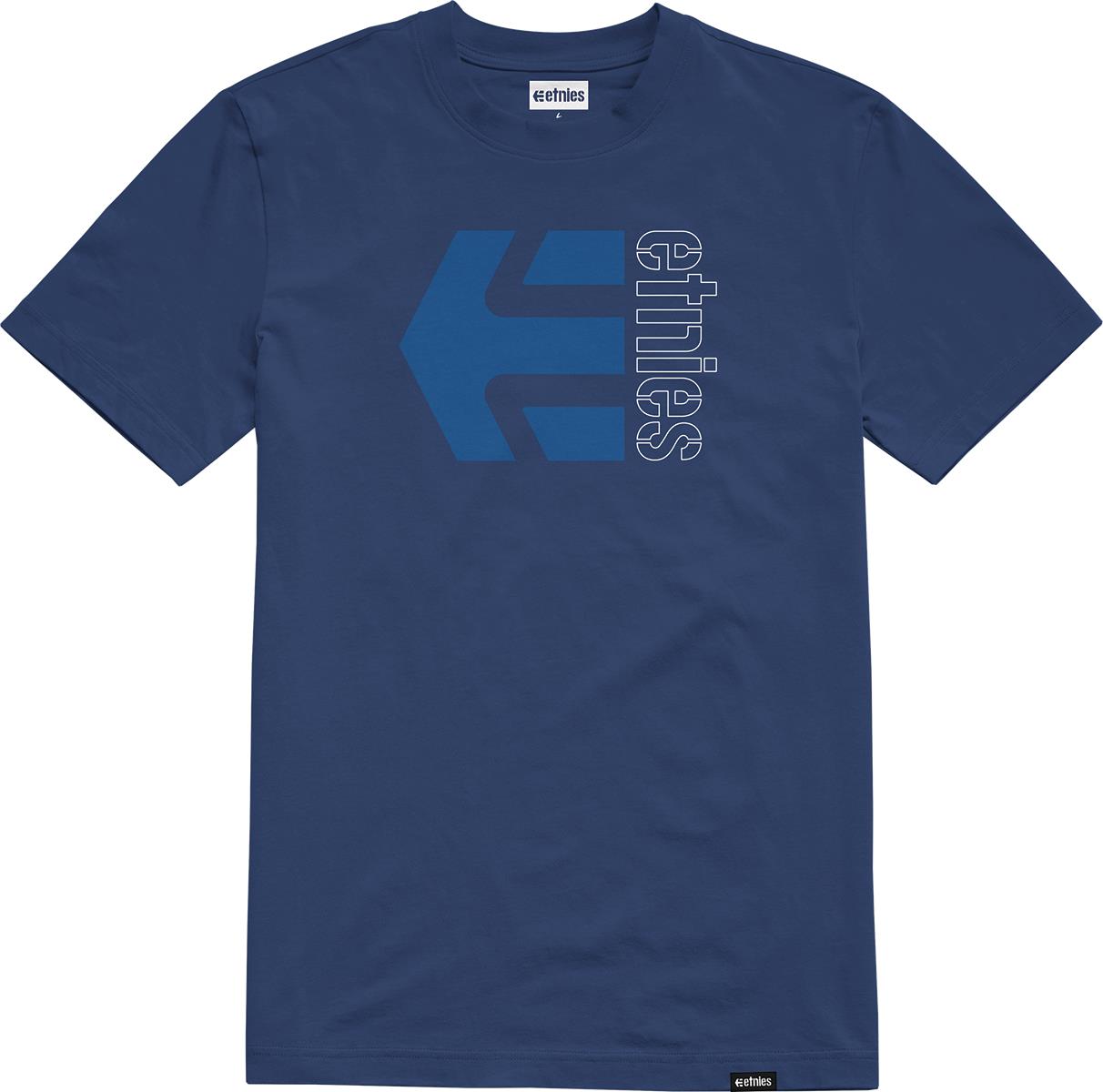 Etnies Corp Combo Tee Blue/White/Navy - Image 2