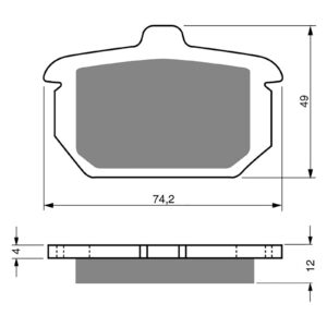 BRAKE PADS GOLDFREN SINTERED SPORTS GF058 - S3 ( PH73 ) - Image 1