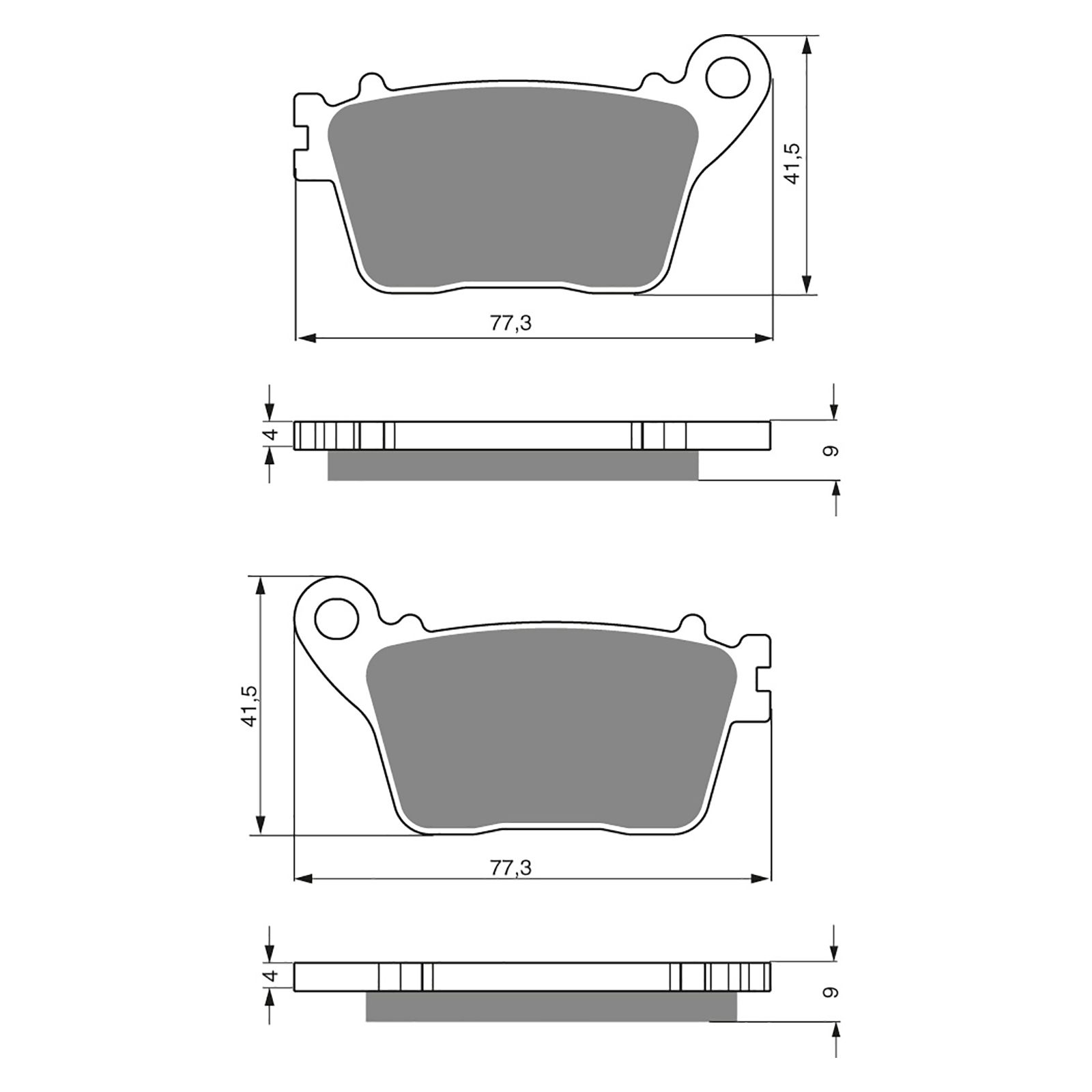 BRAKE PADS GOLDFREN SINTERED SPORTS GF242 - S3 ( PH381 ) - Image 1