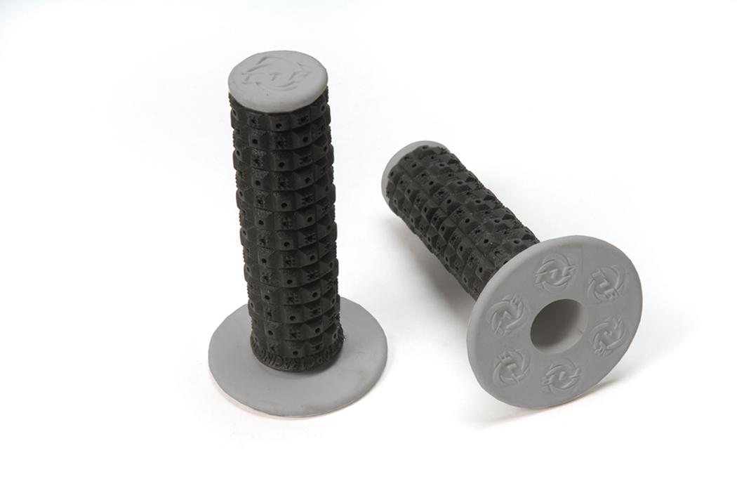 TORC1 RACING HANDLEBAR GRIPS ENDURO DUAL COMPOUND MX BLACK GRAY INCLUDES GRIP GLUE - Image 1