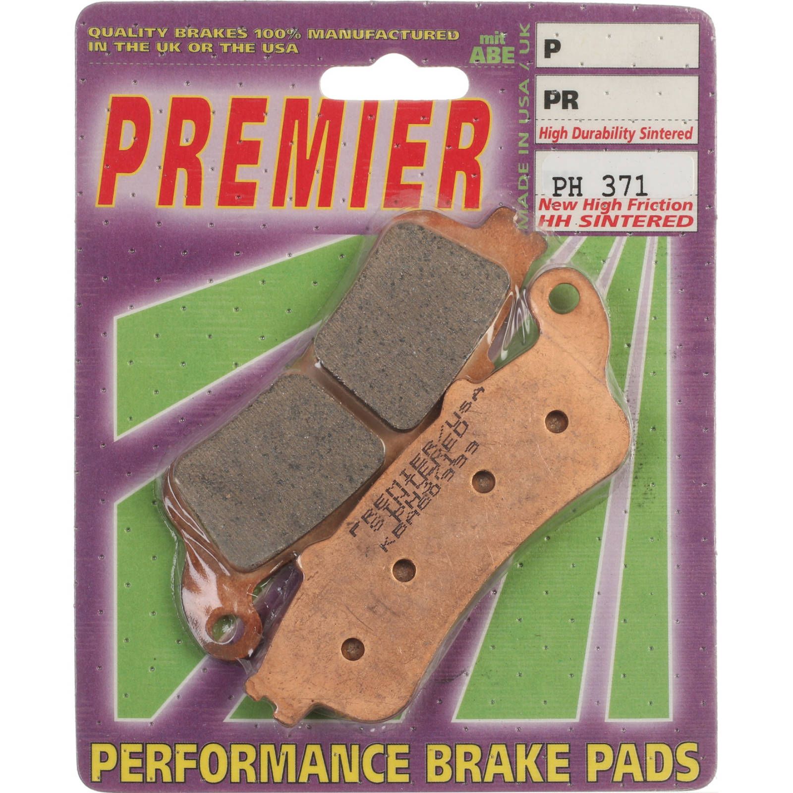 PREMIER BRAKE PADS HI-PERF SINT PH371 - HON - Image 1