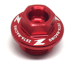Zeta Oil Filler Plug Kawasaki KX250 '05-07, KX250/F, 450/F '04- Red - Image 1