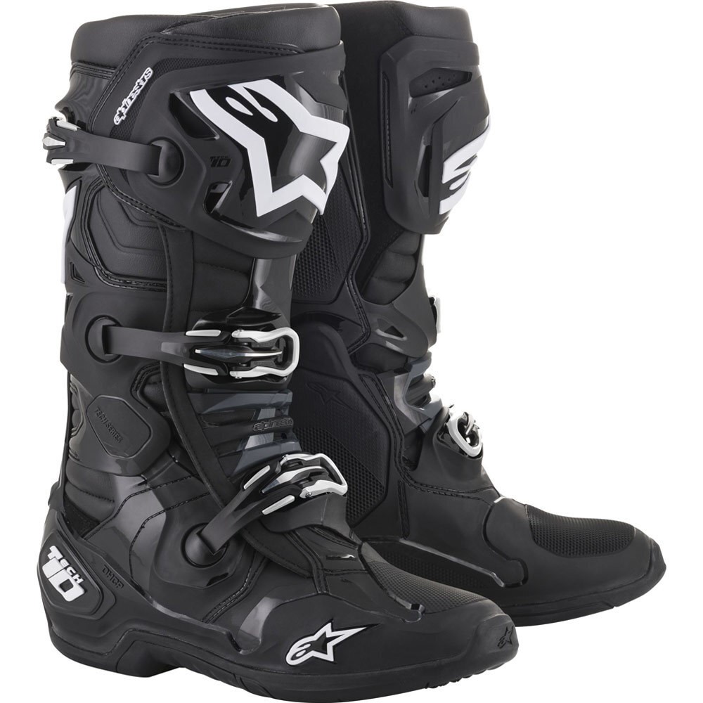 Motocross Boots Alpinestars Tech-10 Black