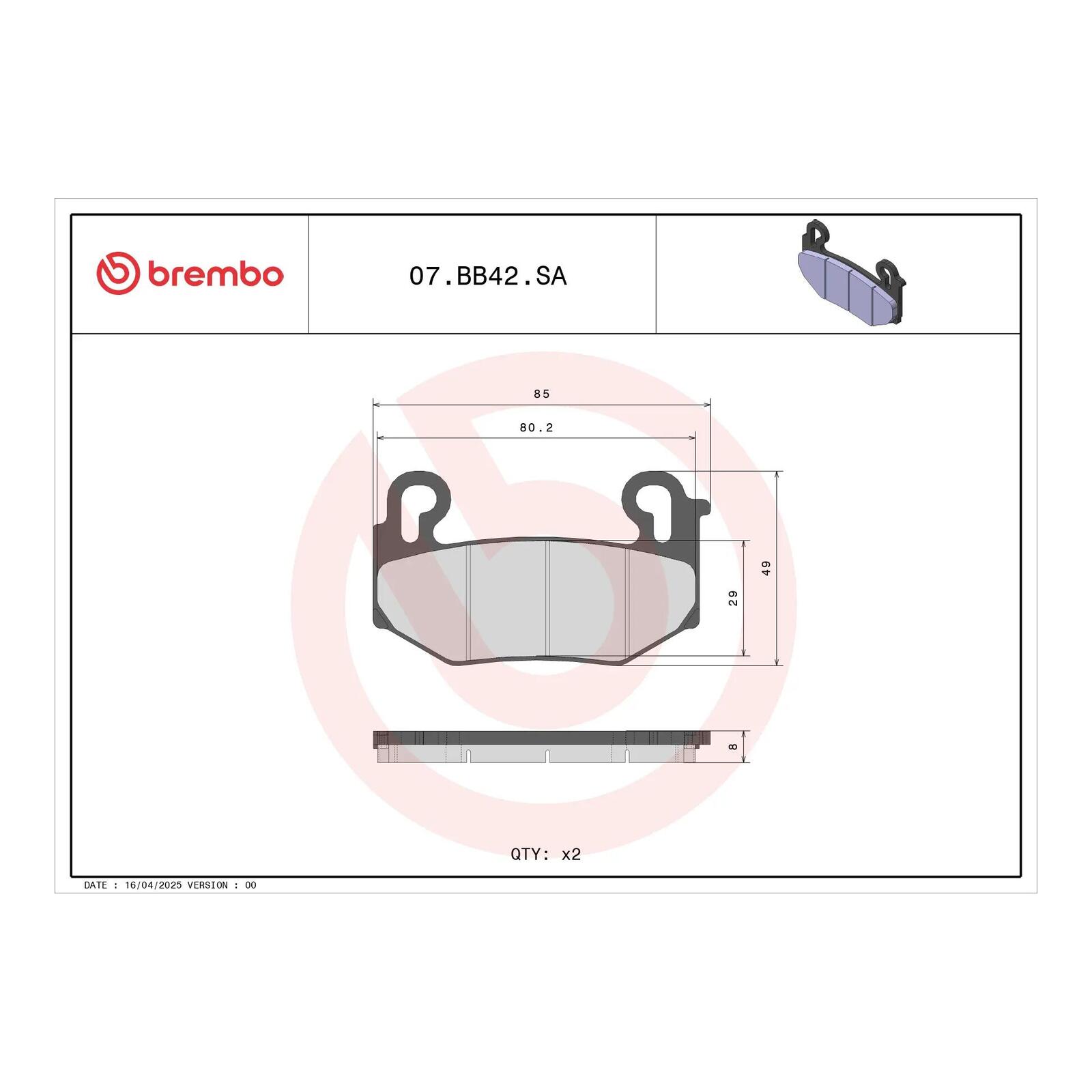 Brembo Brake Pad - Sintered Front - Image 4