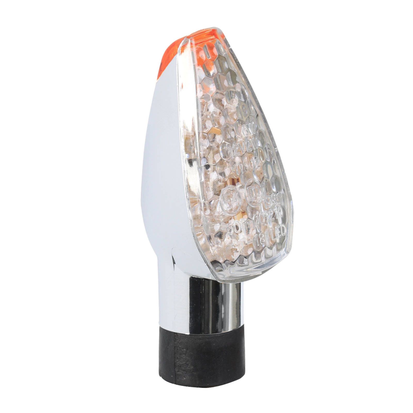 WHITES LED ROADHAWK MK3 FLASHER CHROME - Image 1