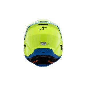 Alpinestars S-M3 Youth Motocross Helmet Radium Yellow Fluoro/Black/Blue Gloss - Image 5