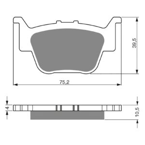 BRAKE PADS GOLDFREN OFFROAD RACING GF243 - K5 ( PR330 ) - Image 1