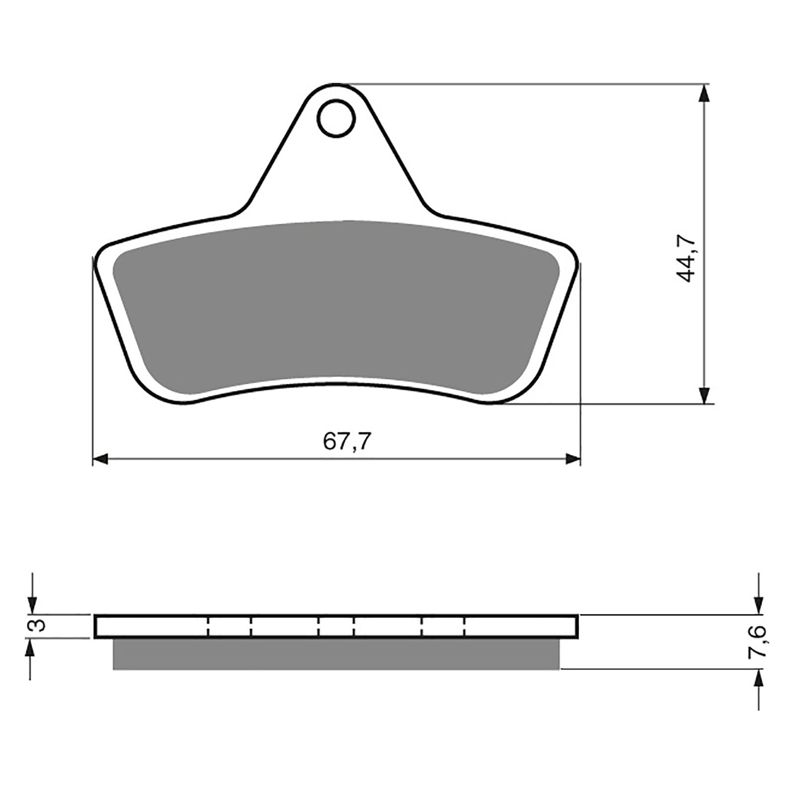 BRAKE PADS GOLDFREN OFFROAD RACING GF232 - K5 ( PR258 ) - Image 1