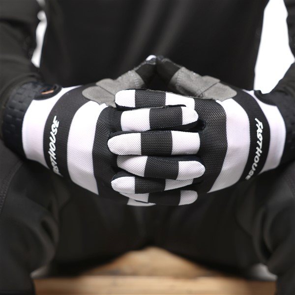 Fasthouse Vapor Jail Bird Motocross Gloves Black/White