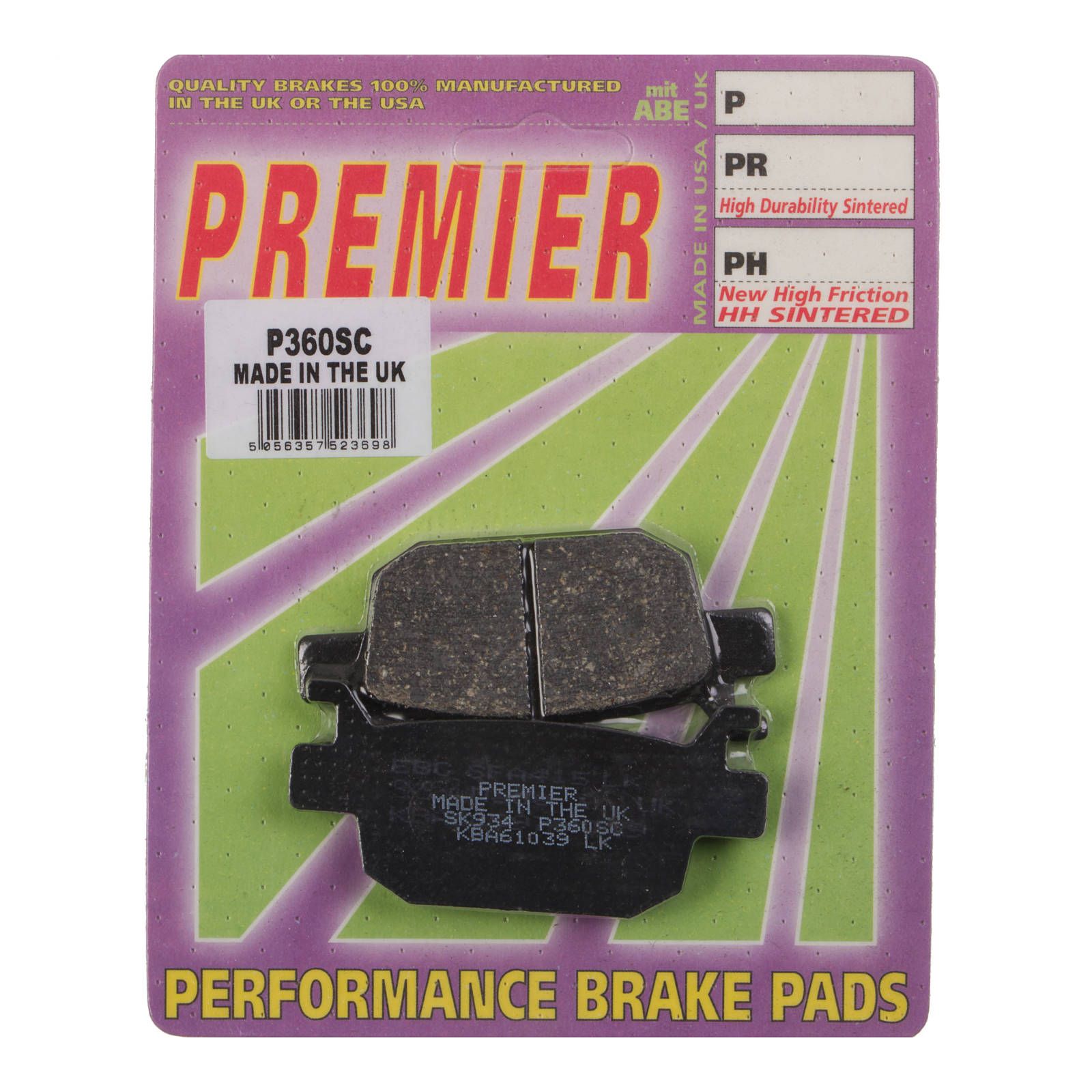 PREMIER BRAKE PADS P360 - HON - Image 1