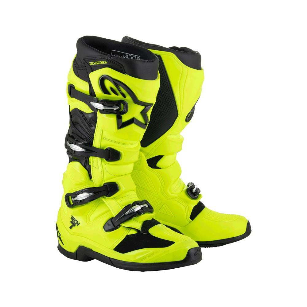 Alpinestars Tech-7 Motocross Boots Fluro Yellow/ Black