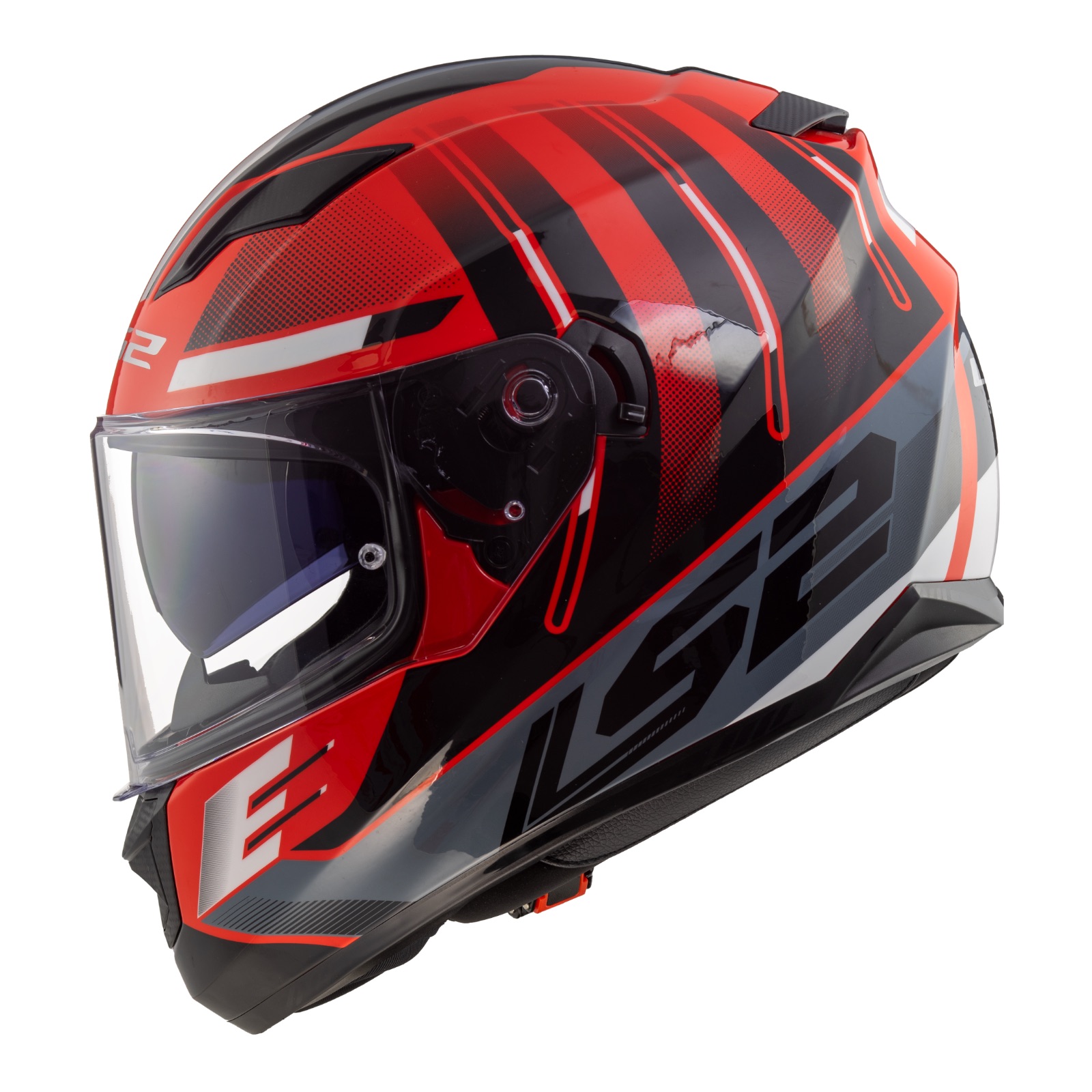 LS2 FF320 Stream Evo Road Helmet Shadow Red/White - Image 2