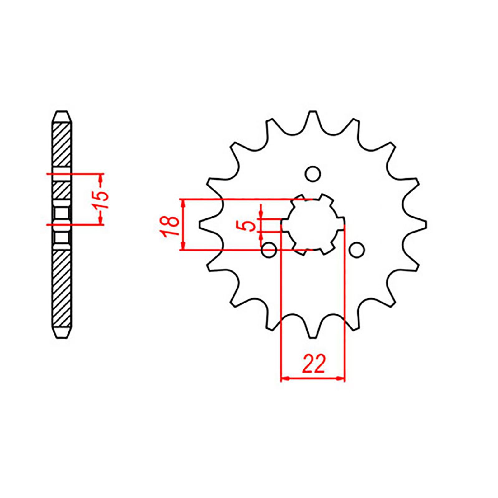 SPKT FRONT OE STEEL 1445 14T #520 - Image 1