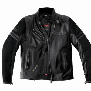 Spidi Ace Leather with Suede Sleeves Road Jacket Black - Image 1