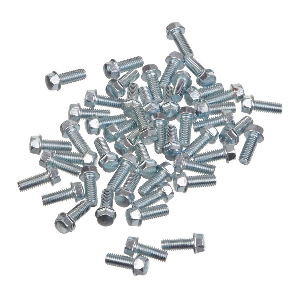 WHITES FLANGE BOLT (8mm HEAD) AF PKT=50 (thrd pitch 6 x 1.0)