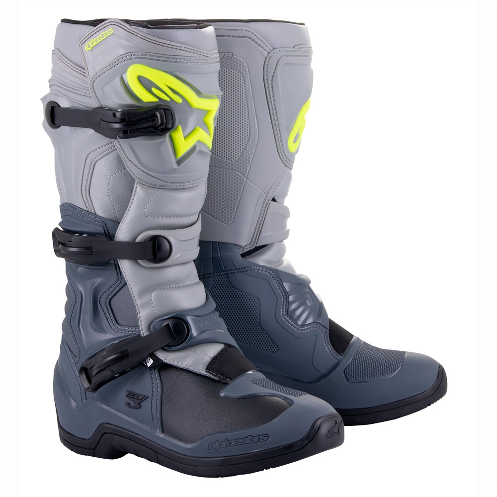 Alpinestars Tech-3 Motocross Boots Dark Gray/Light Gray/Black