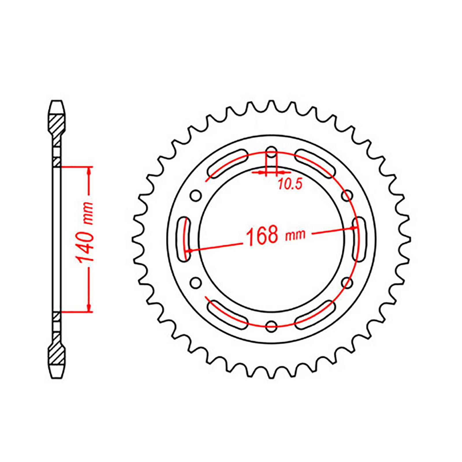 SPKT REAR OE STEEL 003 41T #525 For 10.5mm Bolts - Image 1