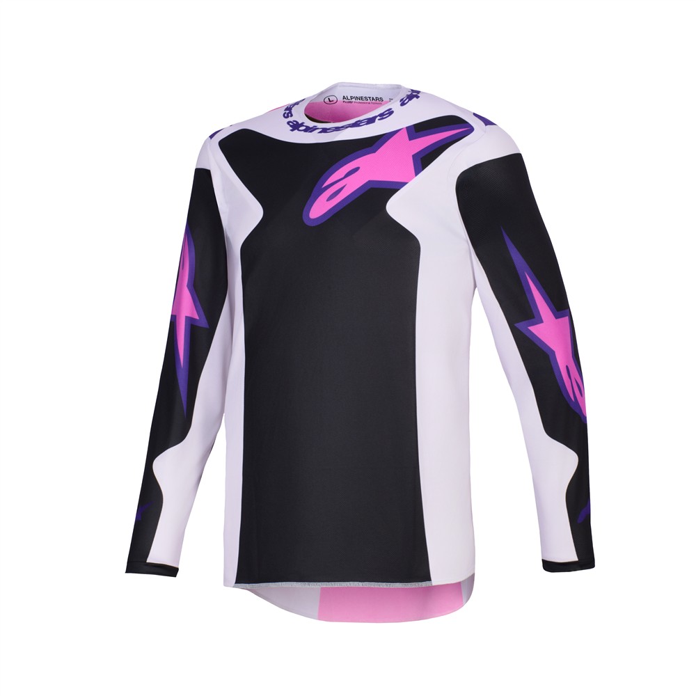 Alpinestars Fluid Grid Motocross Jersey Black/Light Gray/Purple