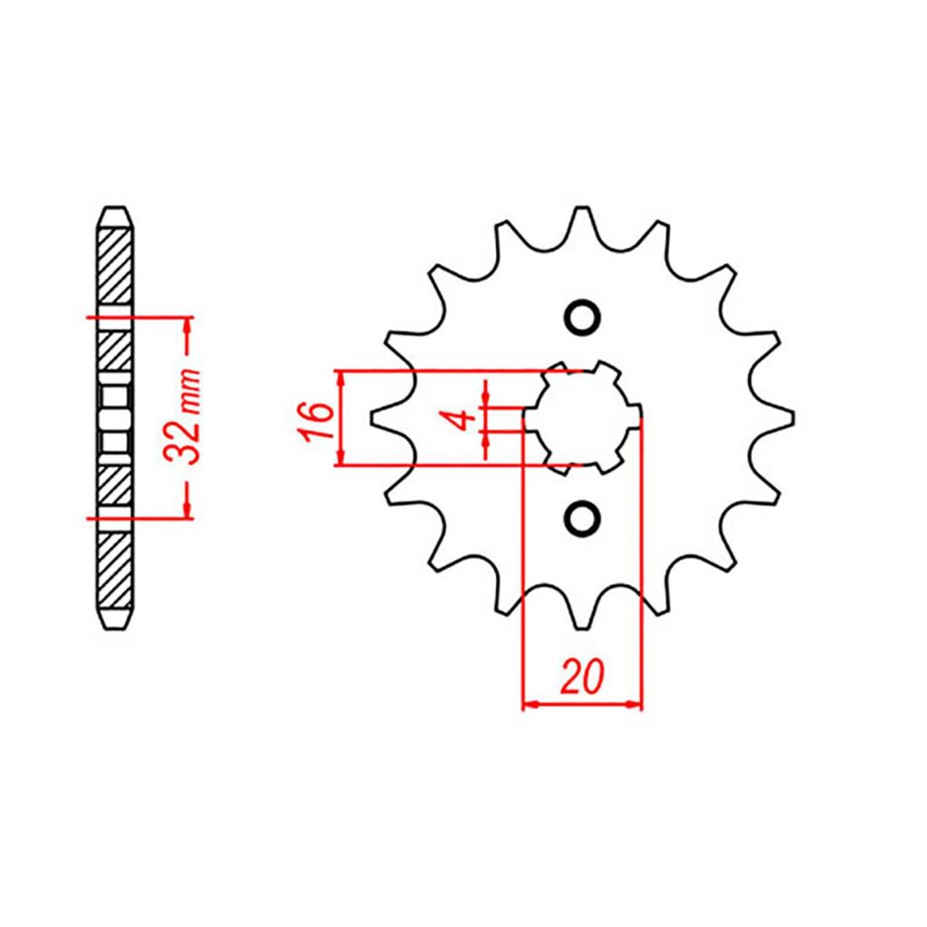 SPKT FRONT OE STEEL 1550 15T #428