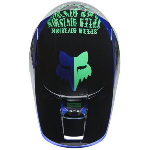 Fox V1 Peril Motocross Helmet Blue - Image 3
