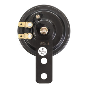 Whites 12v Horn - Round Black - 70mm Diameter - 110db - Image 2