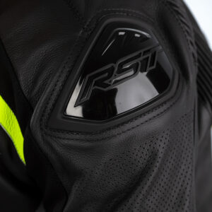 RST Sabre CE Leather Jacket Black/Grey/Flo Yellow - Image 5