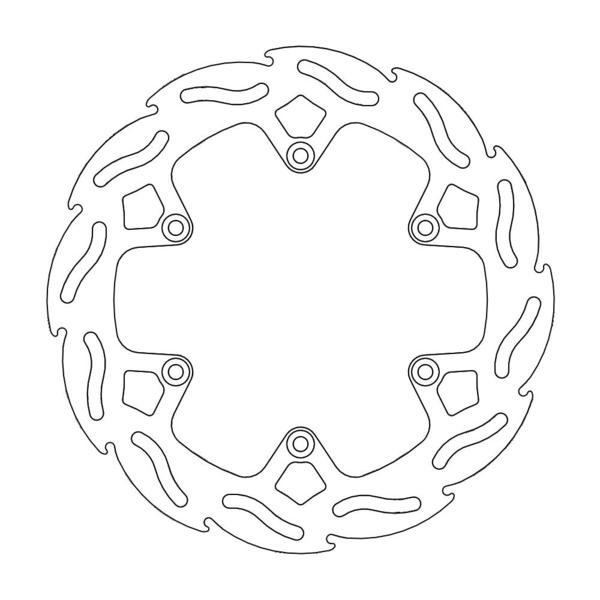 BRAKE DISC REAR MOTO MASTER FACTORY FLAME 4.4MM FOR HEAVY BRAKE DRAGGERS HUSQVARNA GASGAS KTM