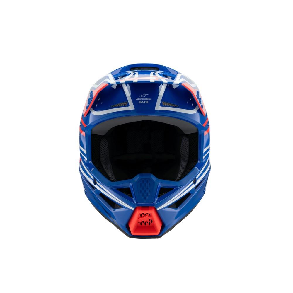 Alpinestars S-M3 Youth Motocross Helmet Wurx Blue/Red/White/Black Gloss