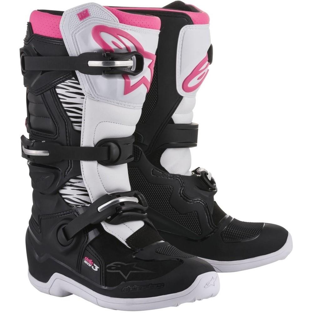 Alpinestars Stella Tech-3 Motocross Boots Ladies White/Black/Pink
