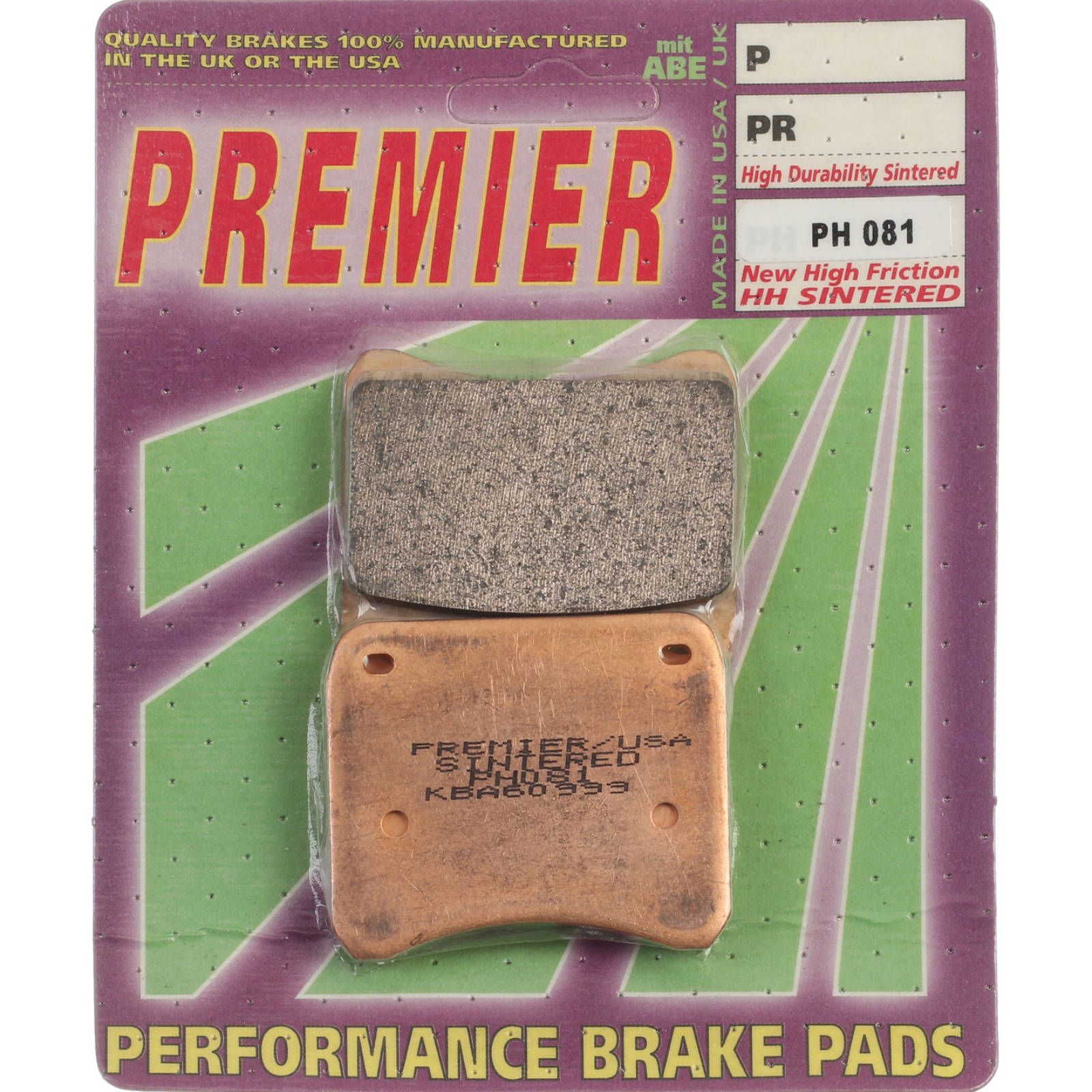 PREMIER BRAKE PADS HI-PERF SINT PH081 - TRI - Image 1
