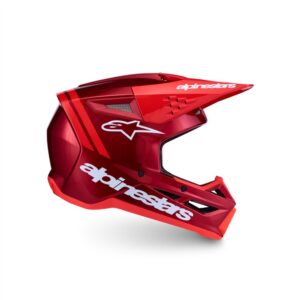 Alpinestars S-M3 Radium Motocross Helmet Red Metallic/Red Fluoro/White Gloss - Image 1
