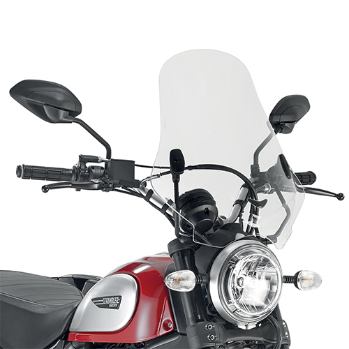 GIVI SCREEN DUCATI SCRAMBLER 400/800 ICON '15-> CLEAR (NEEDS A7407A)