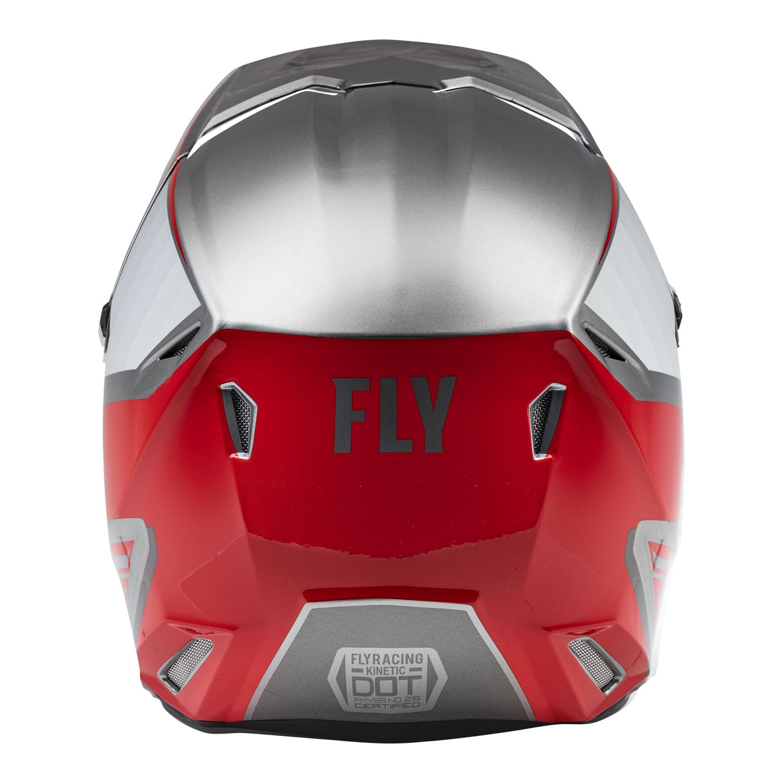 Fly Kinetic Drift Motocross Helmet Charcoal/Grey/Red - Image 3
