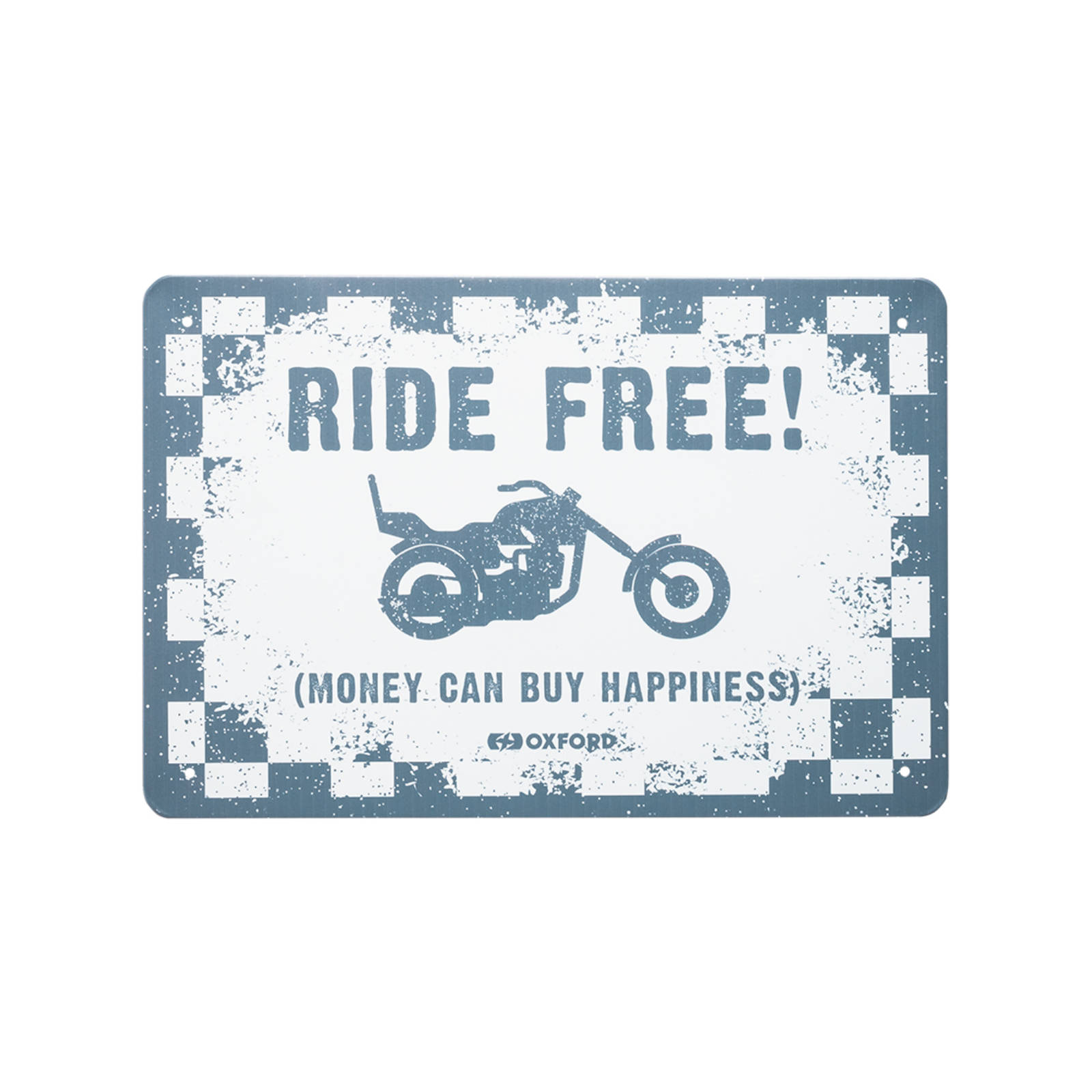 Oxford Garage Metal Sign: Ride Free - Image 1