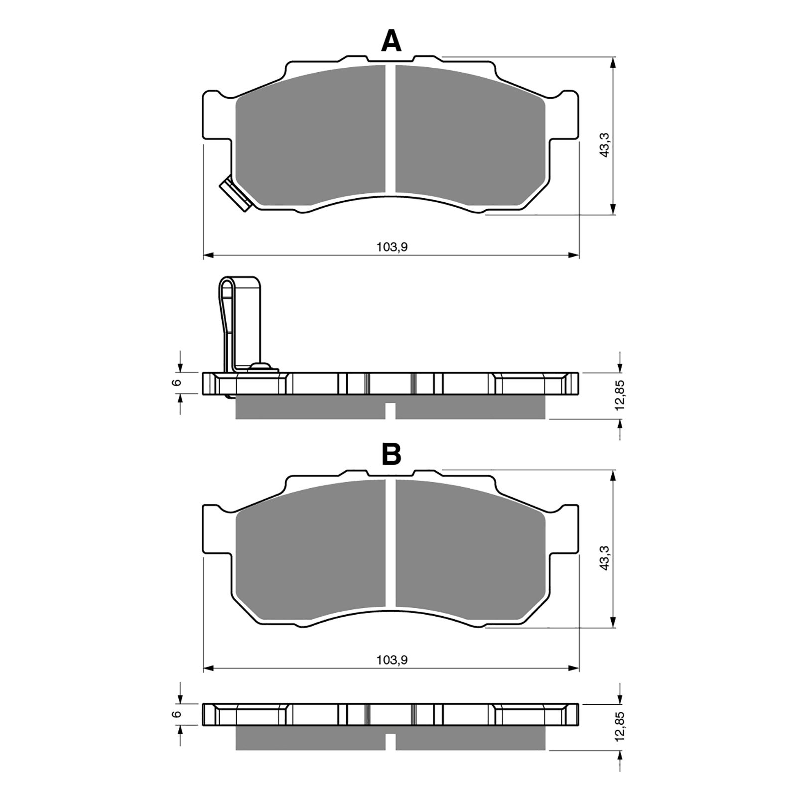 BRAKE PADS GOLDFREN OFFROAD RACING GF338 - K5 ( PR411 ) - Image 1