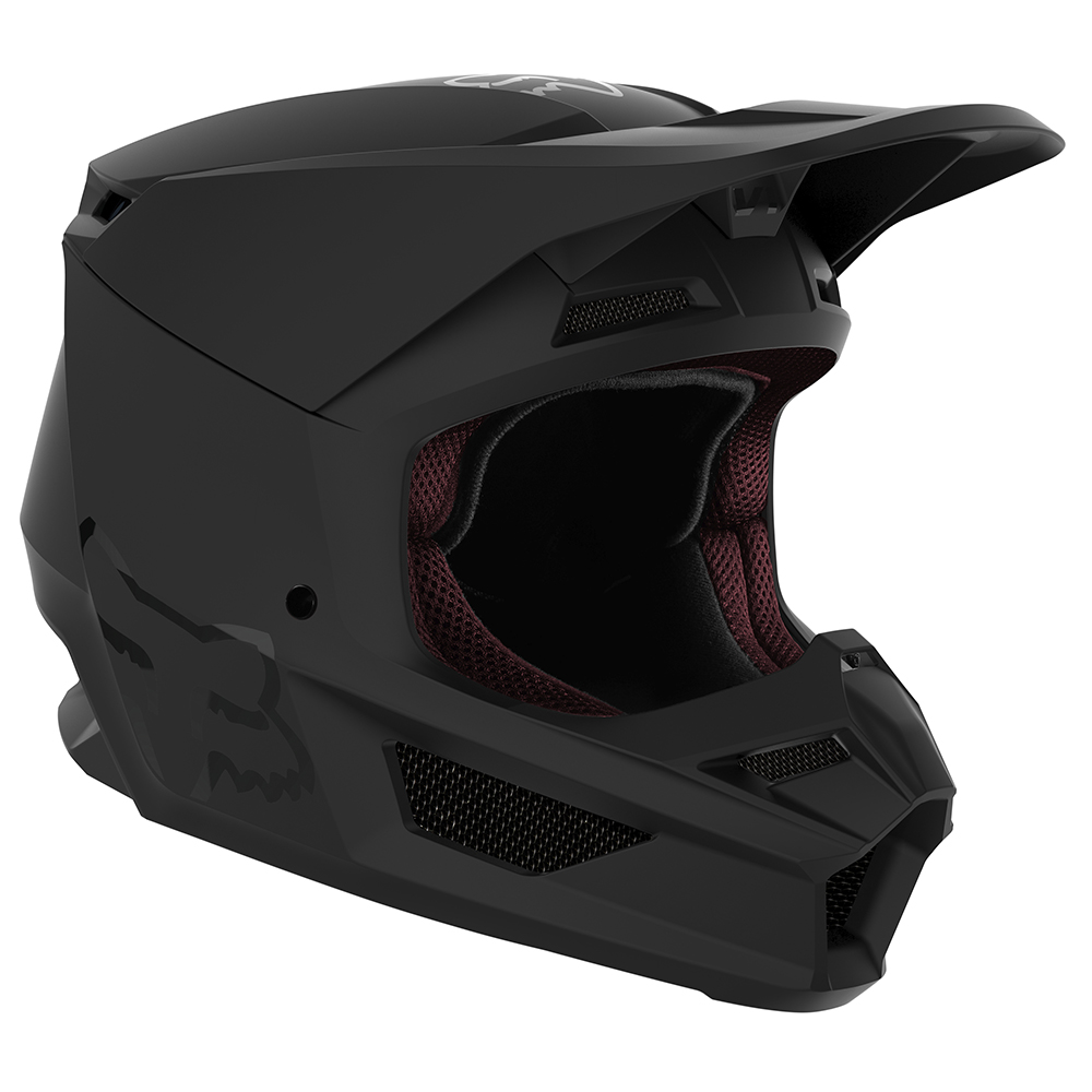 Motocross Helmet Fox V1 ECE Youth Matte Black