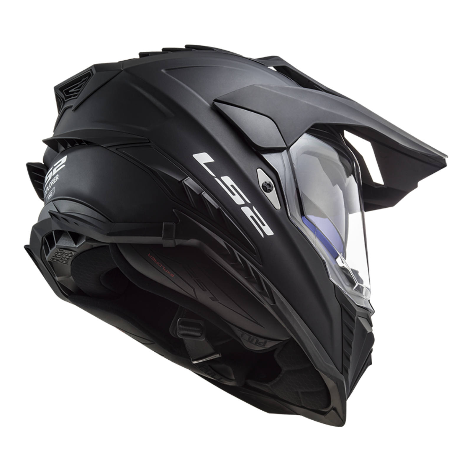 LS2 MX701 Explorer HPFC Adventure Helmet Solid - Matte Black - Image 4