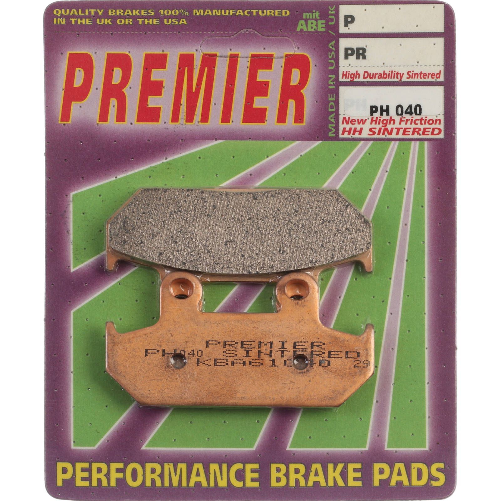 PREMIER BRAKE PADS HI-PERF SINT PH040 - HON - Image 1