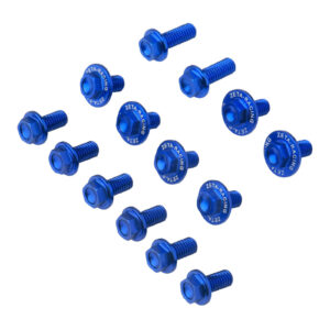 Zeta Aluminum Bolt Set Plastics Suzuki DRZ400S/SM 14 pcs - Blue - Image 1