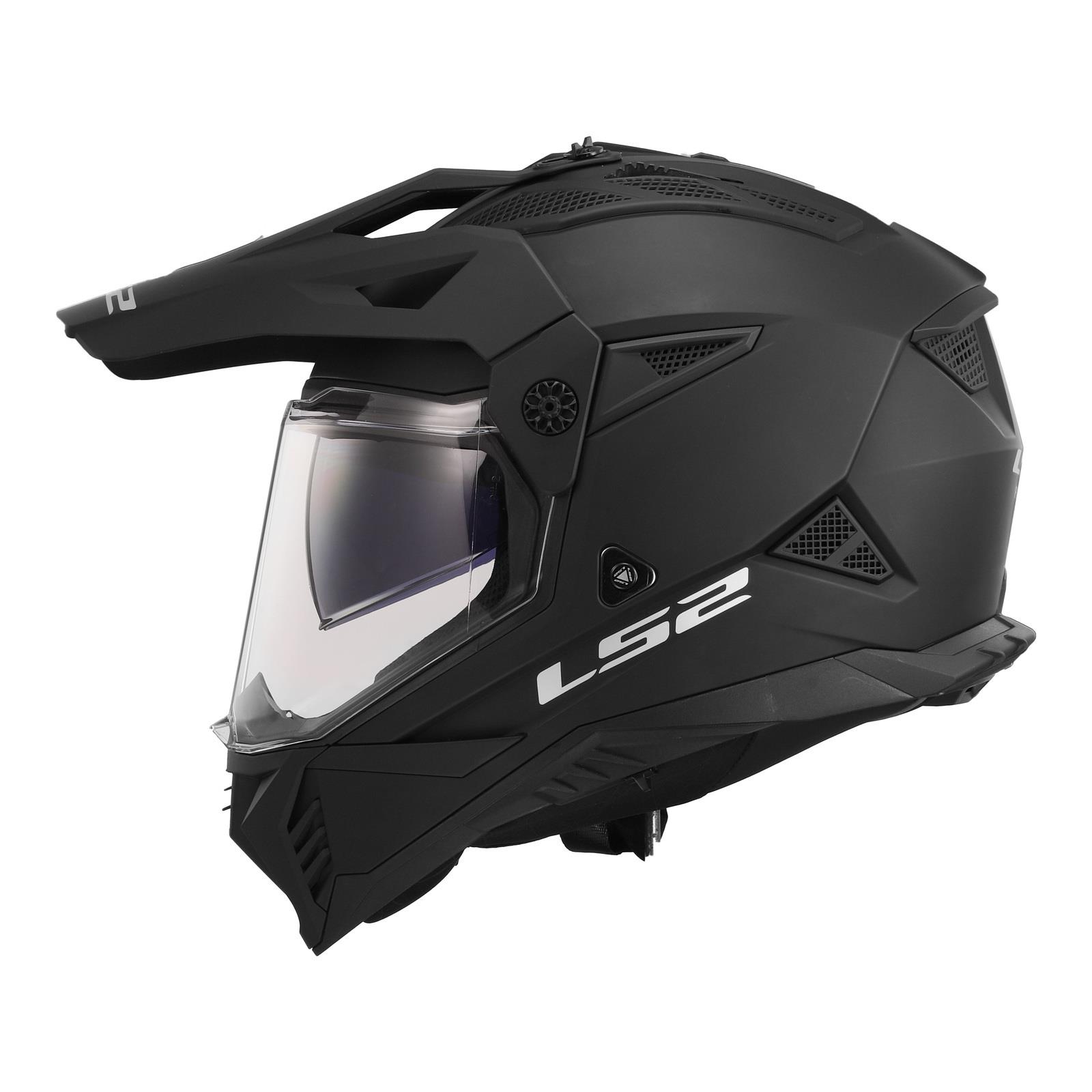 LS2 MX702 Pioneer II Adventure Helmet Matte Black - Image 2