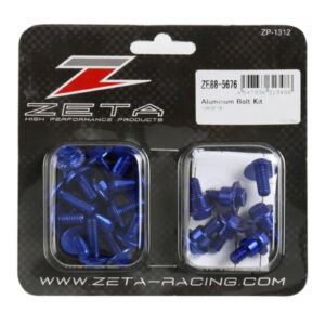 Zeta Aluminum Bolt Set Plastics Yamaha YZ450F '18- 21 pcs - Blue - Image 1