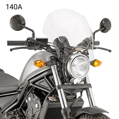 SCREEN UNIVERSAL 42x56cm WITH SILVER FAIRING (INCL KIT) NLA